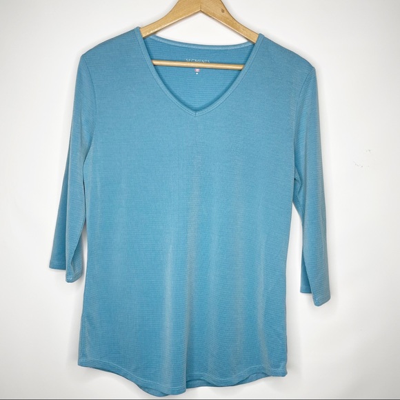 segments Tops - Seg’Ments Textured Tshirt 3/4 Sleeves Size Medium
